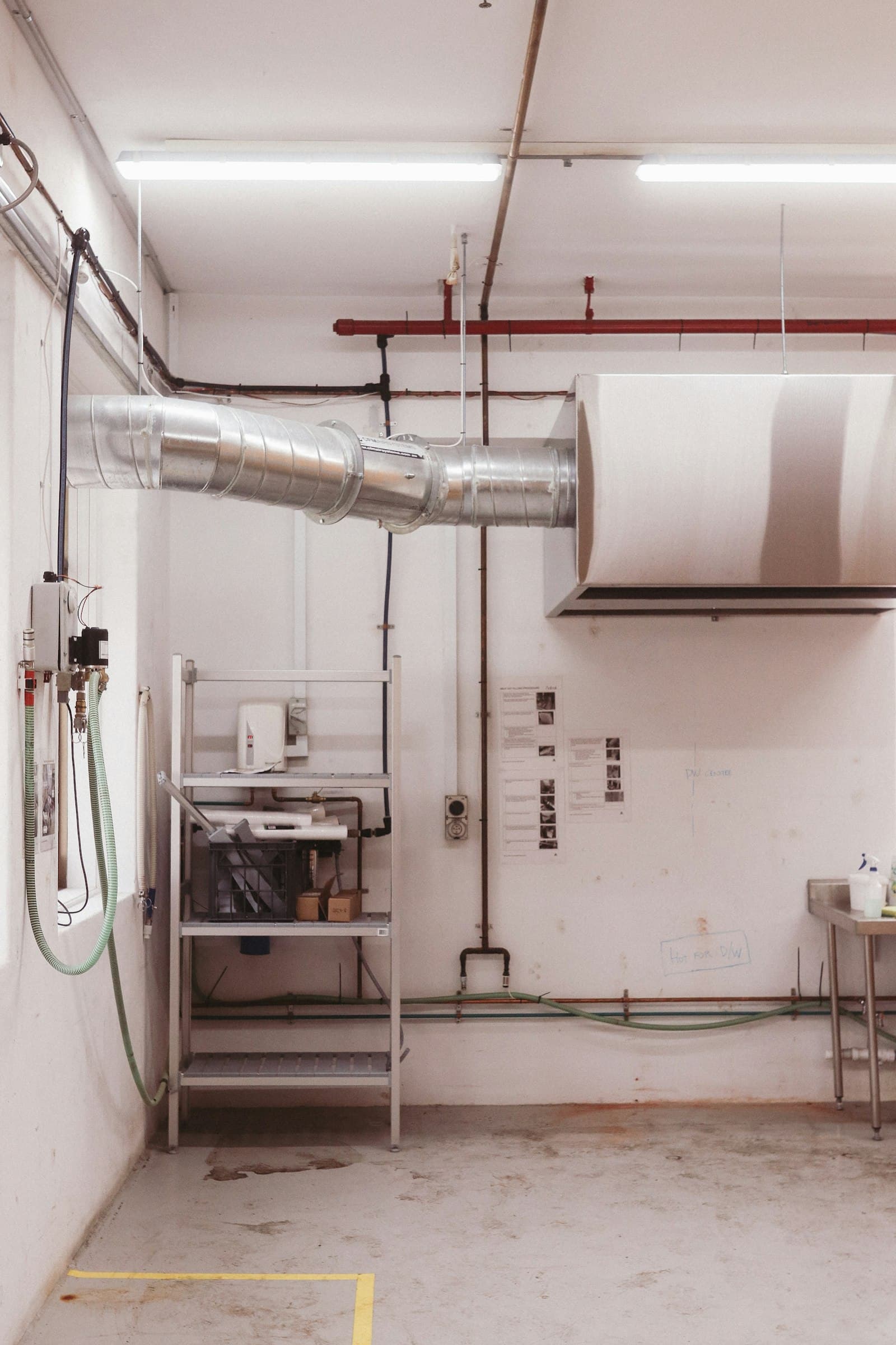 Commercial kitchen plumbing installation